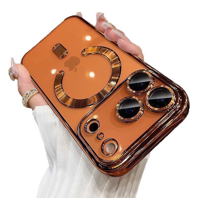 Funda magnética Magsafe para iPhone 16 Pro Max con diseño CD electrochapado