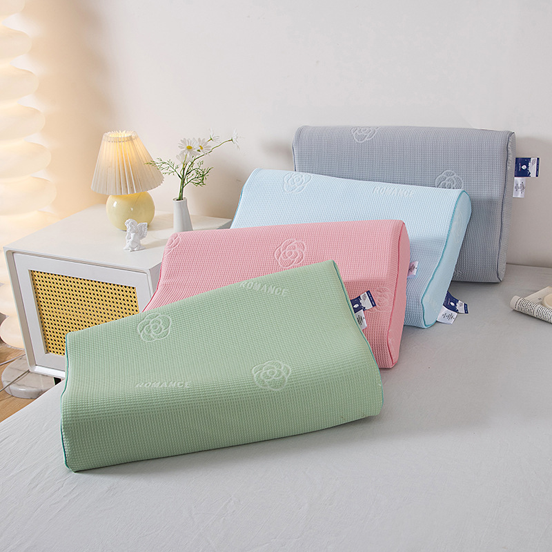 Thai imported latex pillow massage granular latex pillow core single and double neck support pillow gift pillow wholesale