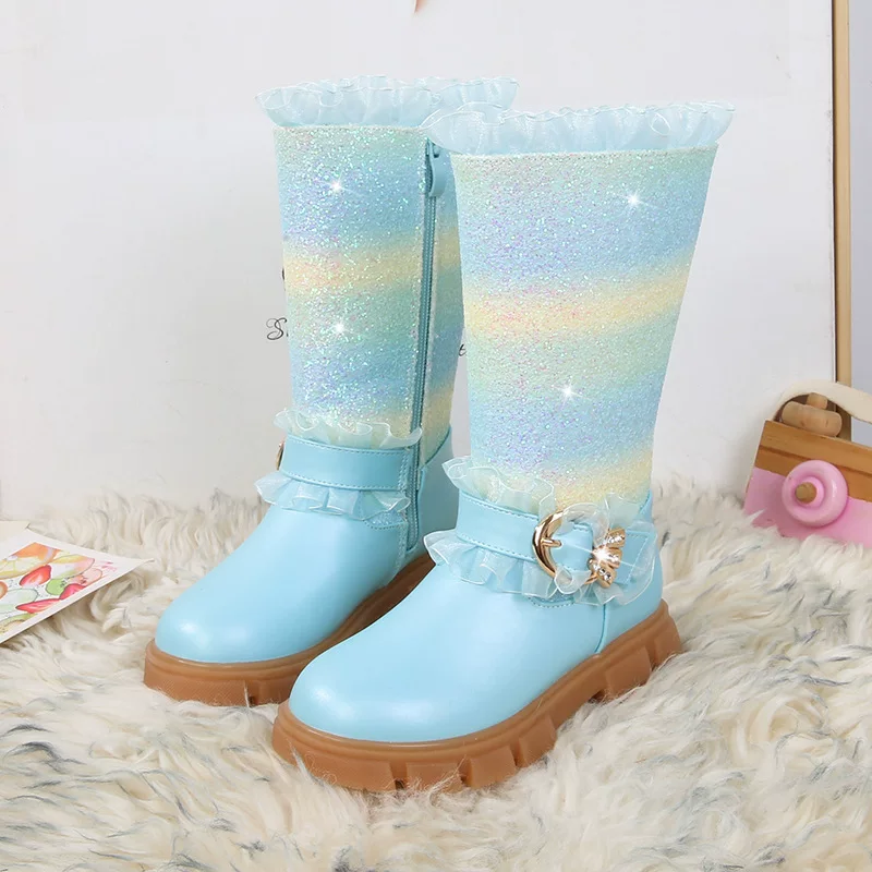Martens, winter warm high high boots for princess, demi-season children's footwear