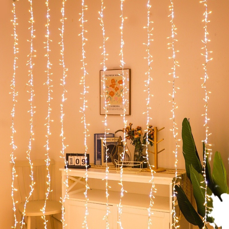 New product flowing water firecracker lamp LED leather wire lamp outdoor waterproof copper wire lamp courtyard garden Christmas flowing water waterfall