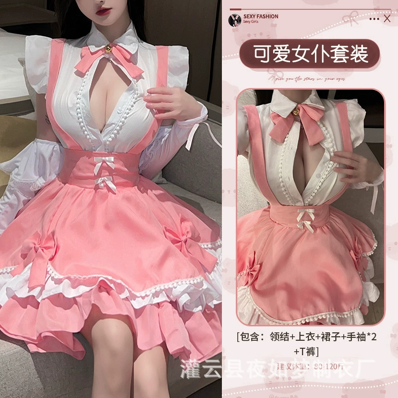 Cosplay maid dress for women, cute bunny-inspired outfit, sizes M–XL (80–140 cm)