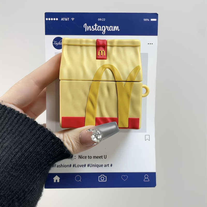 立体食物袋子适用airpods4代保护套苹果2./3代/pro蓝牙耳机硅胶壳|undefined