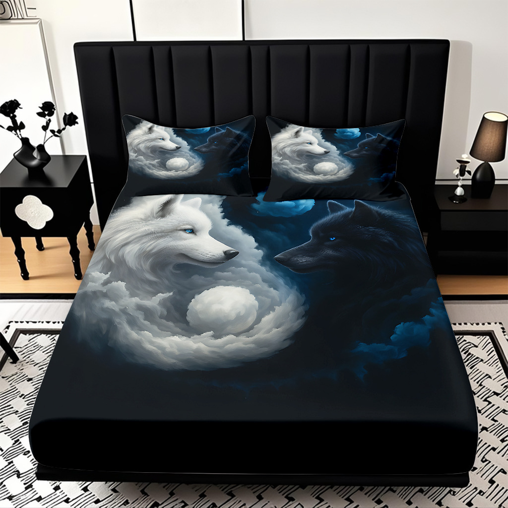 TEMU / JIT impresión digital 3D transfronteriza serie de wolf molido cama de cama de cama de cama para diseñar