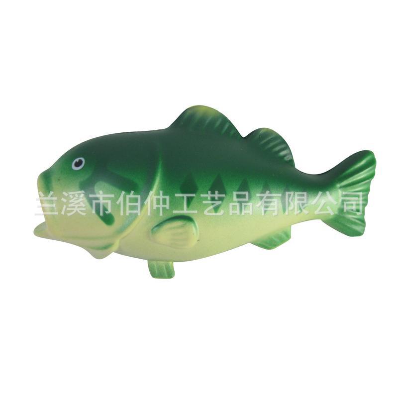 跨境商品新款PU压力球 巴斯鱼 动物玩具 可降解赠品礼物厂家