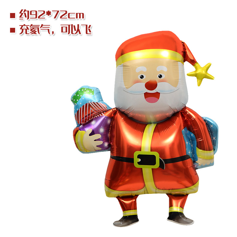 Tienda ventana Decoración Accesorios juguete globo Navidad caramelo muleta ancianos muñeco de nieve árbol de Navidad globo foto