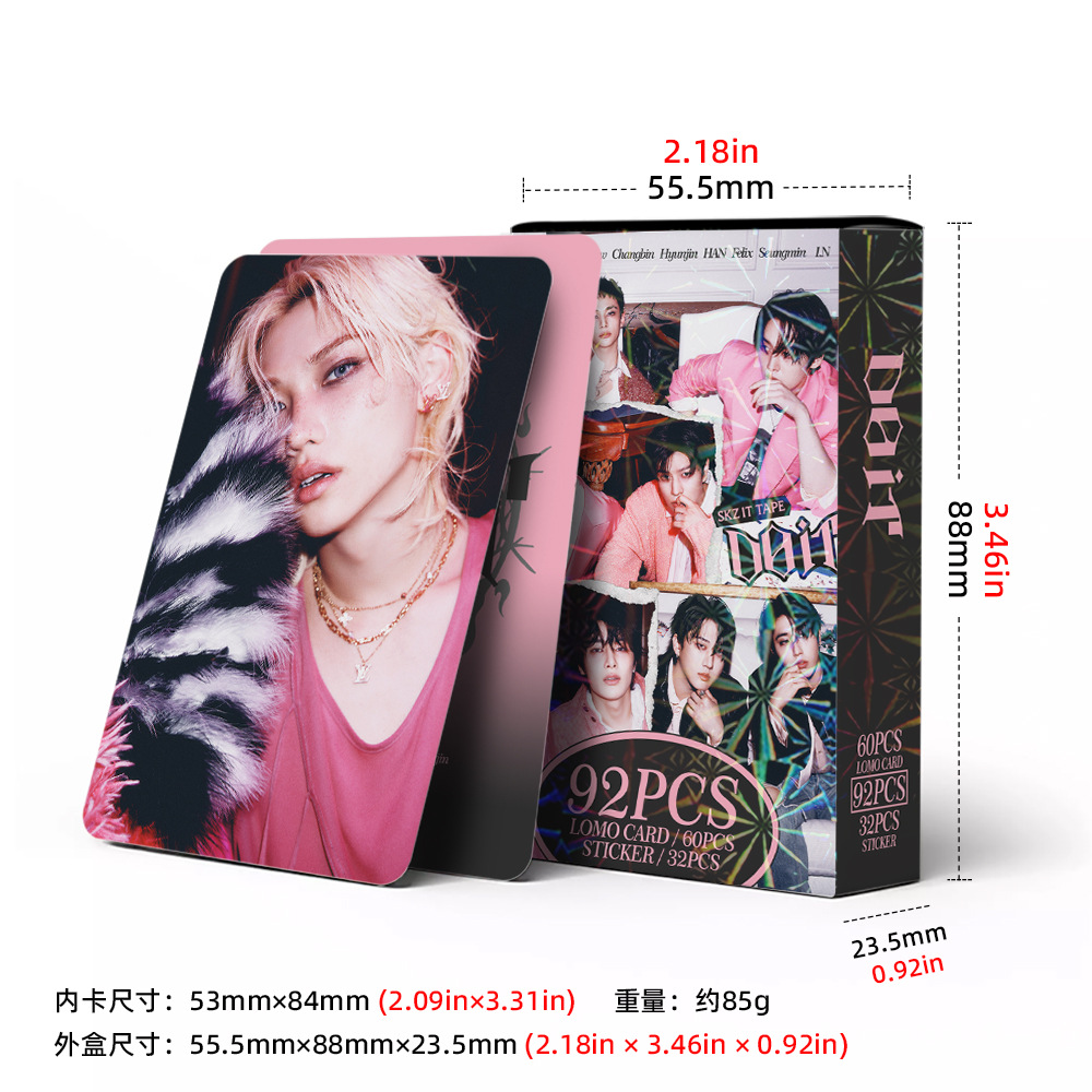 92–124 Stück SKZ IT TAPE: DO IT Neues Album-Fotokarten-Set – koreanische Idol-LOMO-Karten zum Sammeln mit Bonus-Aufklebern – Detail 18