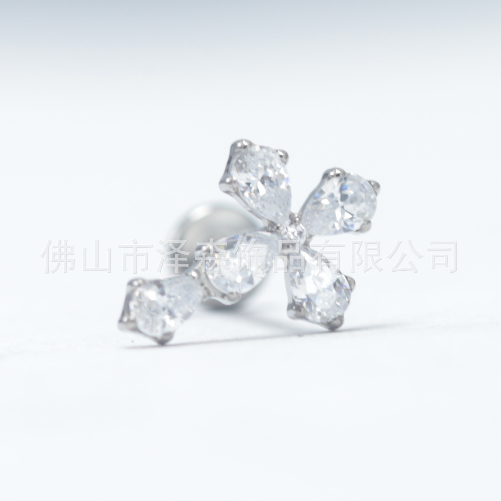 Labret stud lip piercing jewelry styling detail