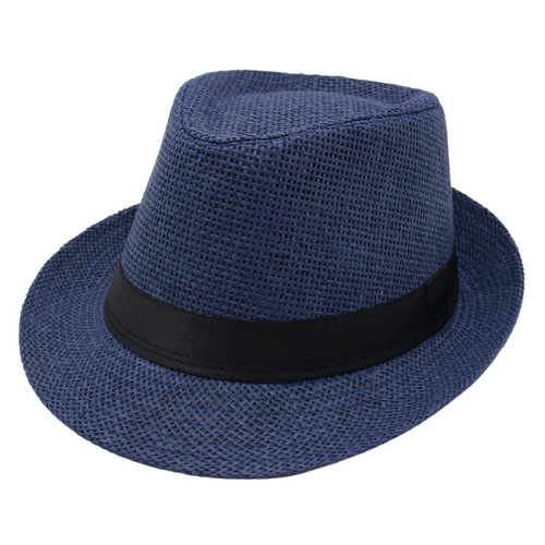 Amazon Gentleman Straw Hat Hawaiian Cool Hat Short Brim Summer and Spring Sun Hat Overseas Churchill Style Hat for Men and Women