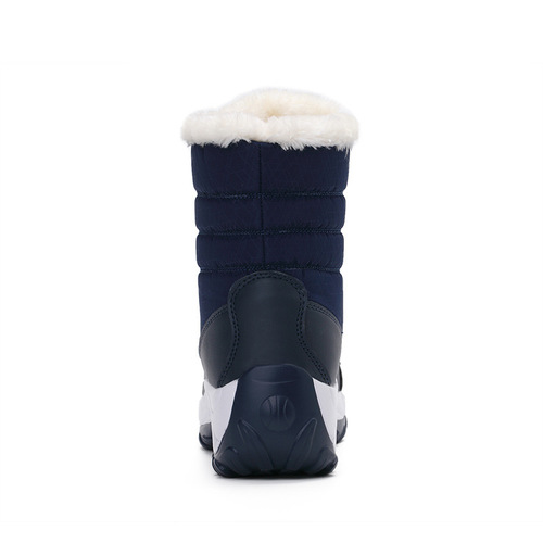 Women's Winter Snow Boots, High-Top Warm Cotton Shoes with Fleece Lining