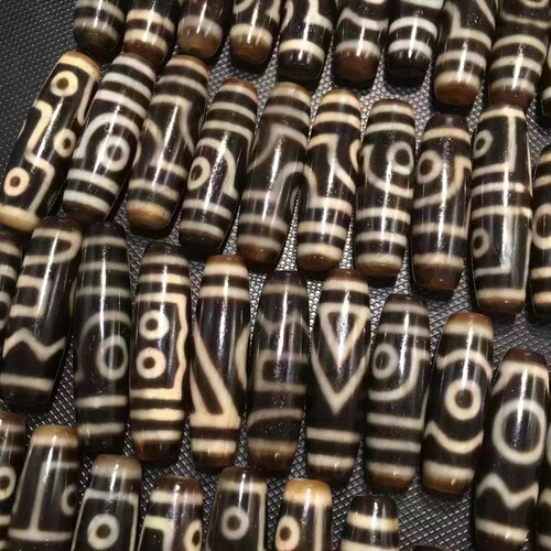 High-quality ancient agate sky beads wholesale, Taiwan craft agate sky beads nine-eyed sky beads jade jewelry live stream for men and women