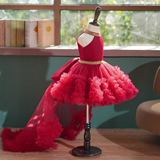 Розовое милое детское осеннее платье, наряд маленькой принцессы, А-силуэт