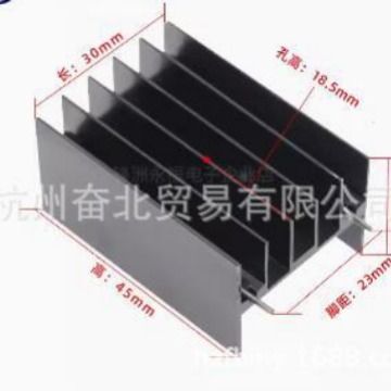 黑色铝散热器 30*25/24*45MM 散热片 2针双针YB45 TO3PTO247TO220