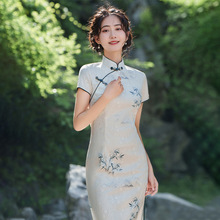 白色旗袍年轻款2025少女改良日常中式国风复古民国气质优雅连衣裙