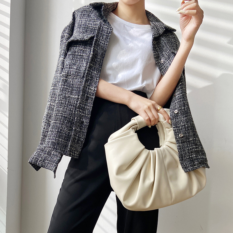 Tweed Woven Silhouette Fashionable Shirt Jacket