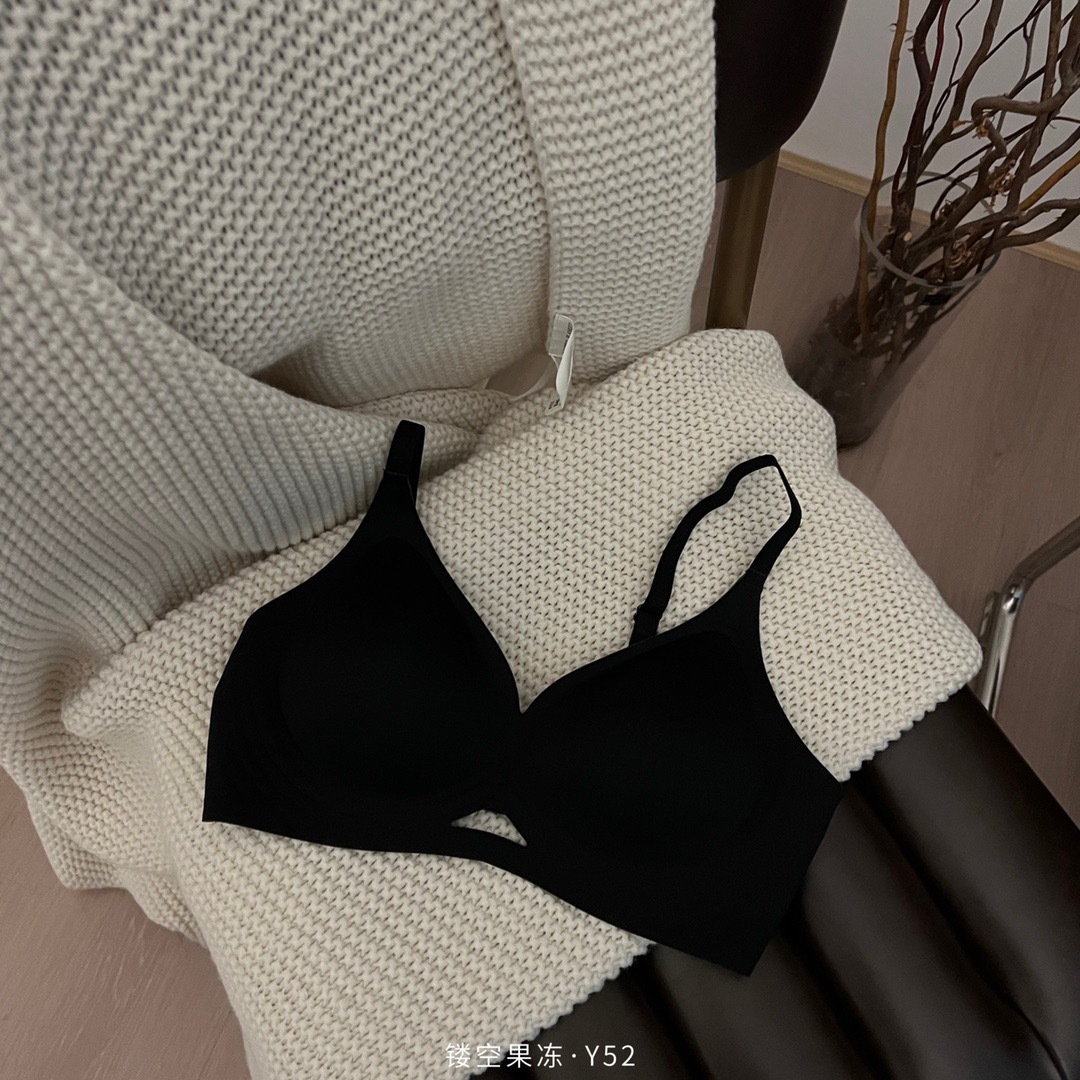 Negro tecnología rodamiento y apoyo una Copa ropa interior suave apoyo verano hueco fino sin fisuras pequeño pecho push up Sujetador deportivo