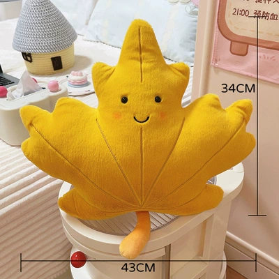 Pillow Toy, Ginkgo Leaf | Oyuncaq yastıqlar - yellow-maple-leaf-pillow-4334cm-036kg-as-shown-in-the-picture