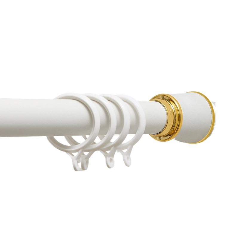 Cortina de montaje telescópico sin perforación de una sola barra de soporte de aleación de aluminio elevación de barra romana barra de secado barra de armario