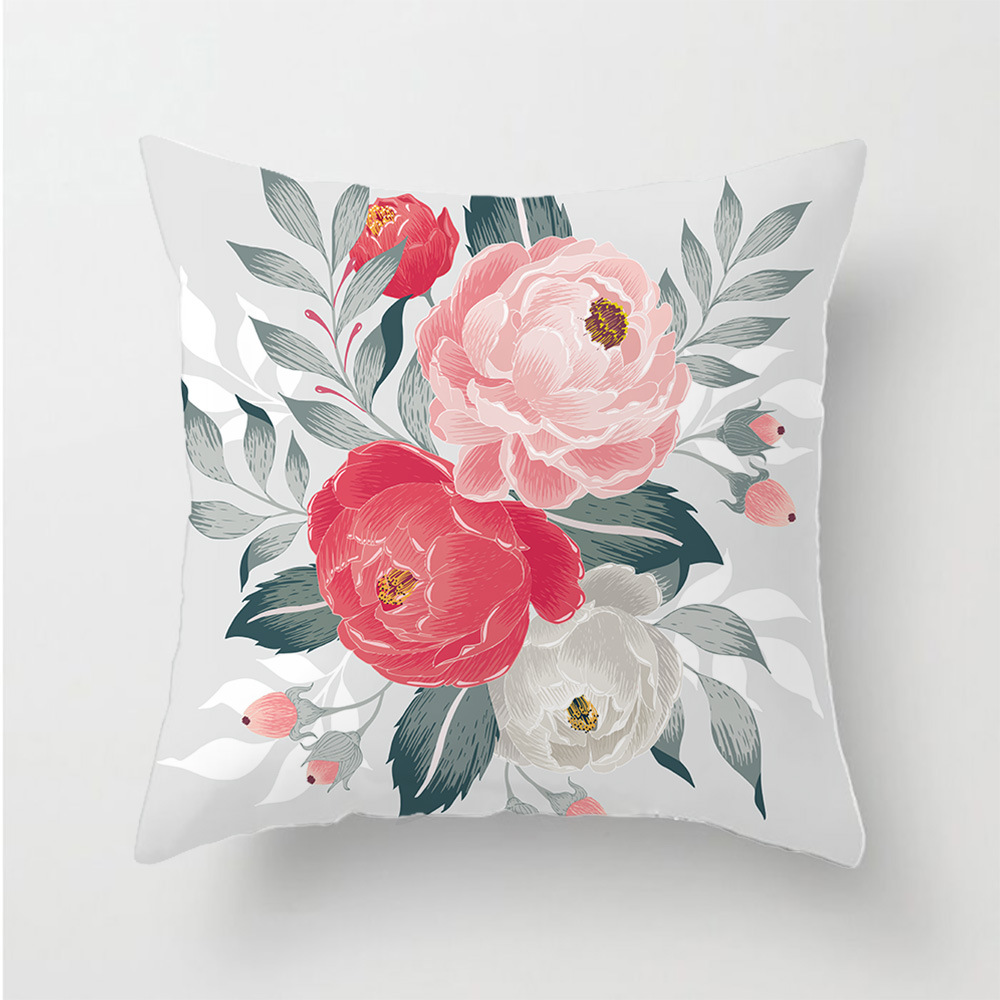 405g Weight Pillow Cases Home Textiles & Decor Type pillow case Event & Party Supplies Fibre Peach Skin Material Flower Pattern Simple Style Style Vacation Sweet Simple Style Flower Fibre Peach Skin Pillow Cases 4
