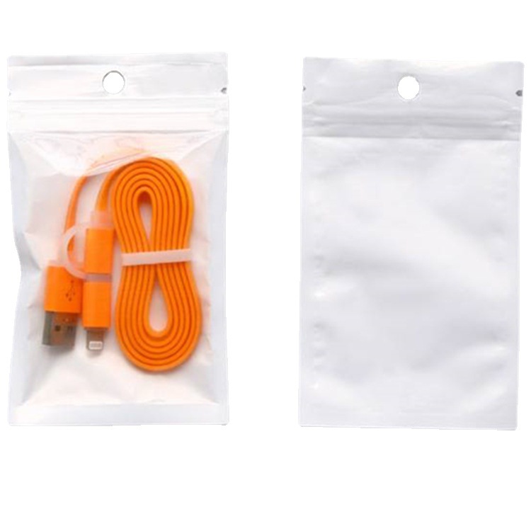 适用于7.5*12珠光袋 阴阳骨袋自封塑封袋转接头数据线包装手机袋