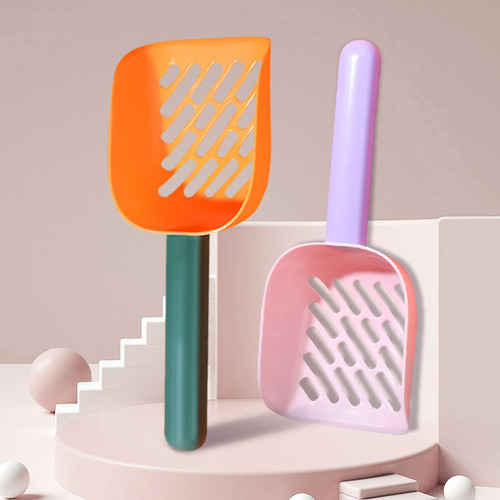 Large Cat Litter Shovel Instantly Filters Cat Poop, Scoops Cat Litter Box, Tofu Cat Sand Shovel, Thick Long Handle Cat Poop Shovel