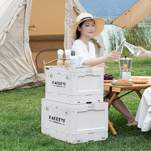 Outdoor foldable table storage box camping picnic car organizer storage box