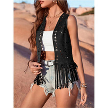 Q 69193 Fringe hippie vest ������Ƥʿ����ŷ���¿��