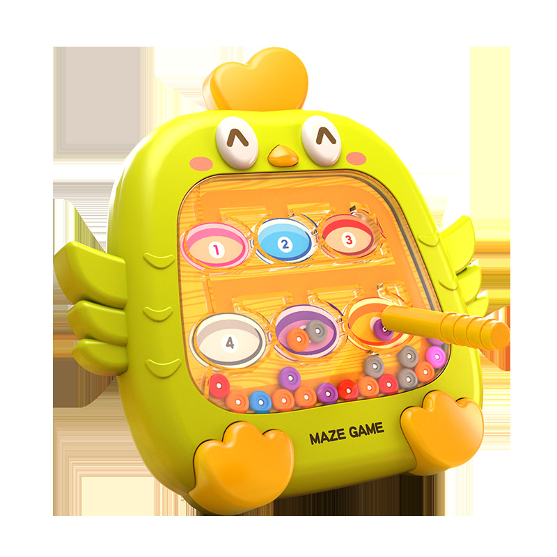 Tablero de dibujo del laberinto, bolígrafo de control magnético para niños, juego digital de rompecabezas de perlas magnéticas, concentración en el entrenamiento de niños de 3 a 6 años