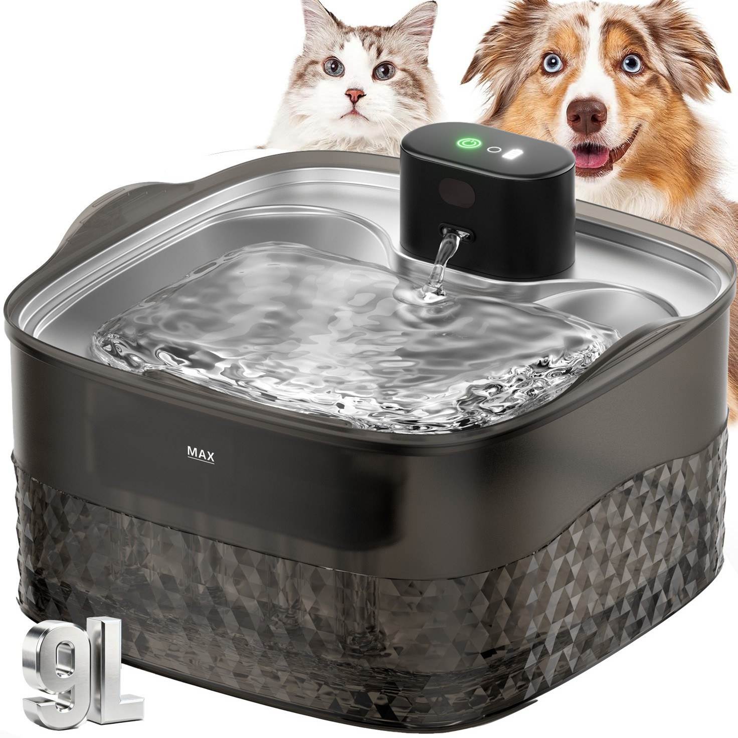 猫咪饮水机自动循环智能流动饮水器小猫喝水器狗狗水碗宠物喝水盆