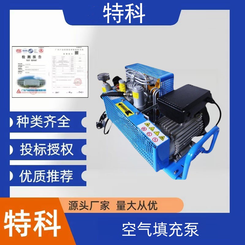 便携式正压式呼吸器空气填充泵消防潜水气瓶充气泵空气压机