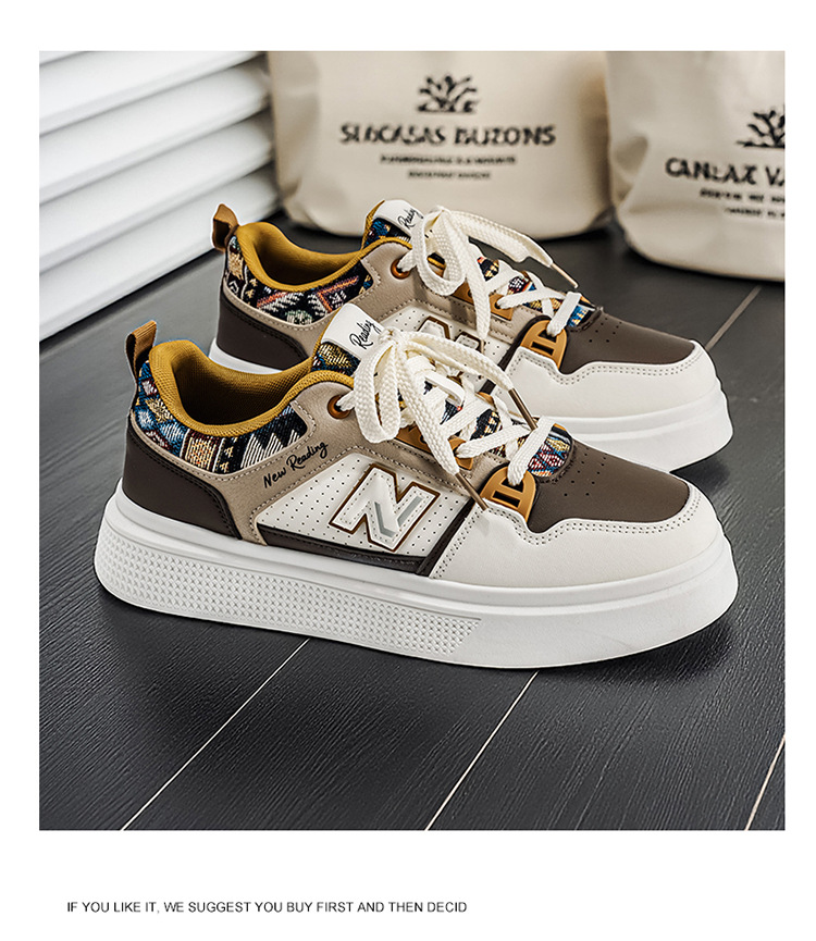 Giày thể thao nam sneaker trắng phong cách cá tính, thoáng mát, đế êm — 723 trắng chi tiết 20