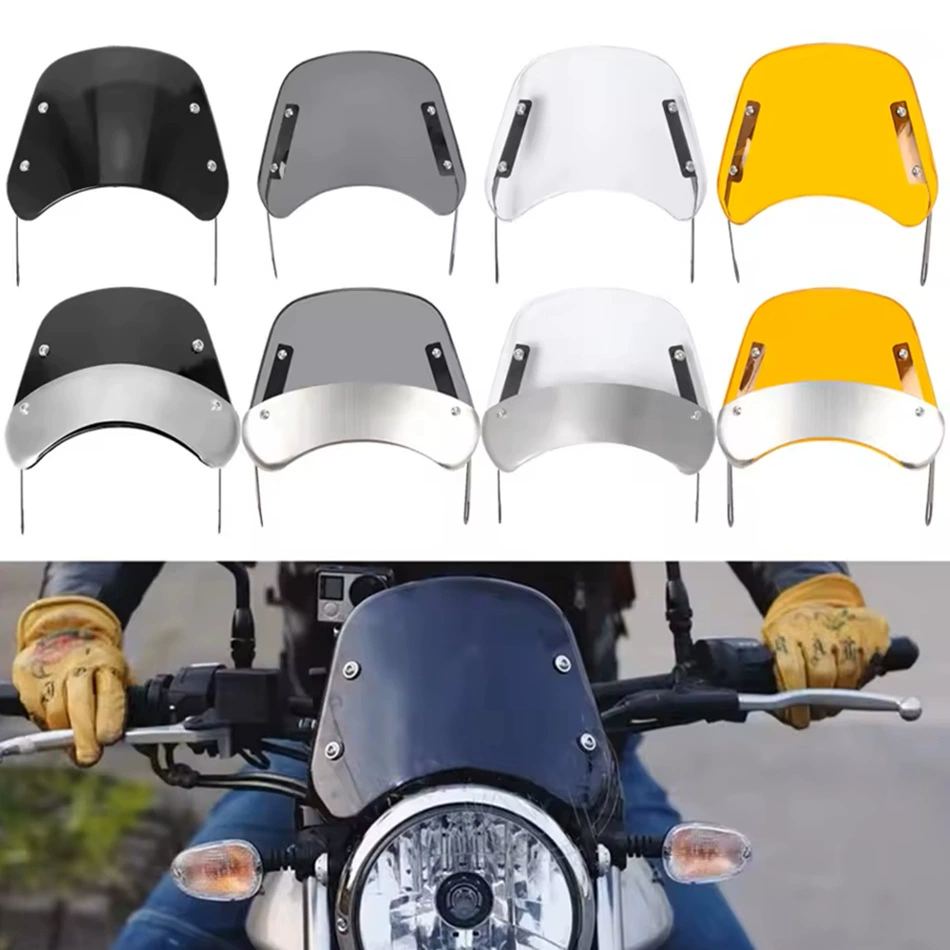 Ветровое стекло для мотоцикла, ретро-ветровое стекло, модифицированный передний щиток для электромобиля, защитный чехол для ветрового стекла.