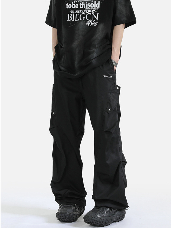 Demi-season retro trend solid color casual trousers
