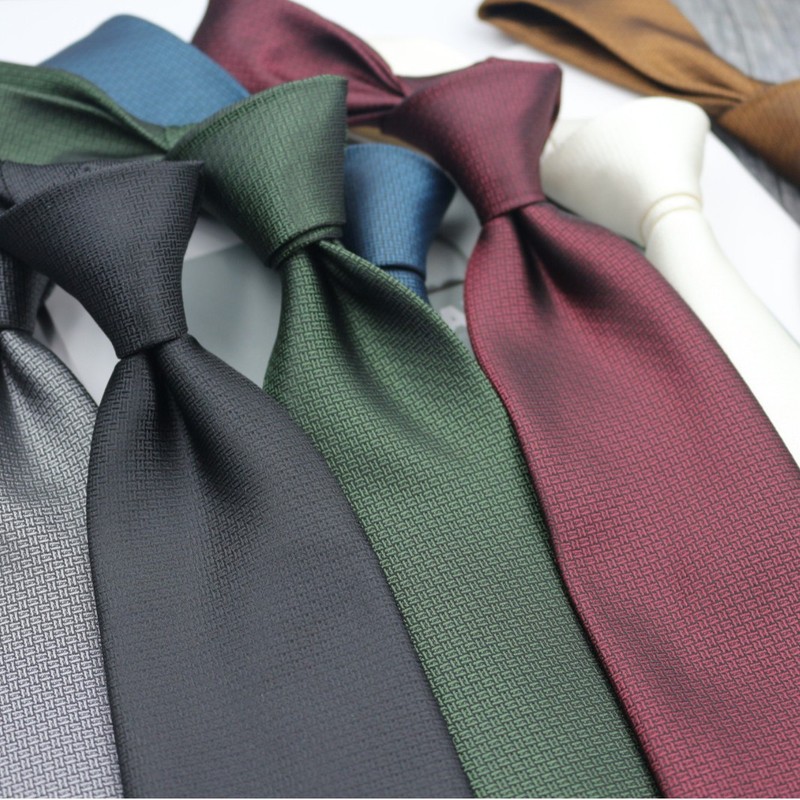 Monochrome Men's Business Dress Formal Solid Color Dark Tie Hand Tie 8CM Wedding Business Suit Shop suit Tie