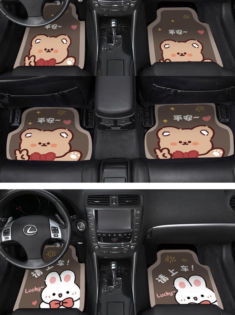 Car floor mats made of diatom mud, universal carpet-style foot mats, non-slip, dirt-resistant, easy to maintain, complete set of car mats