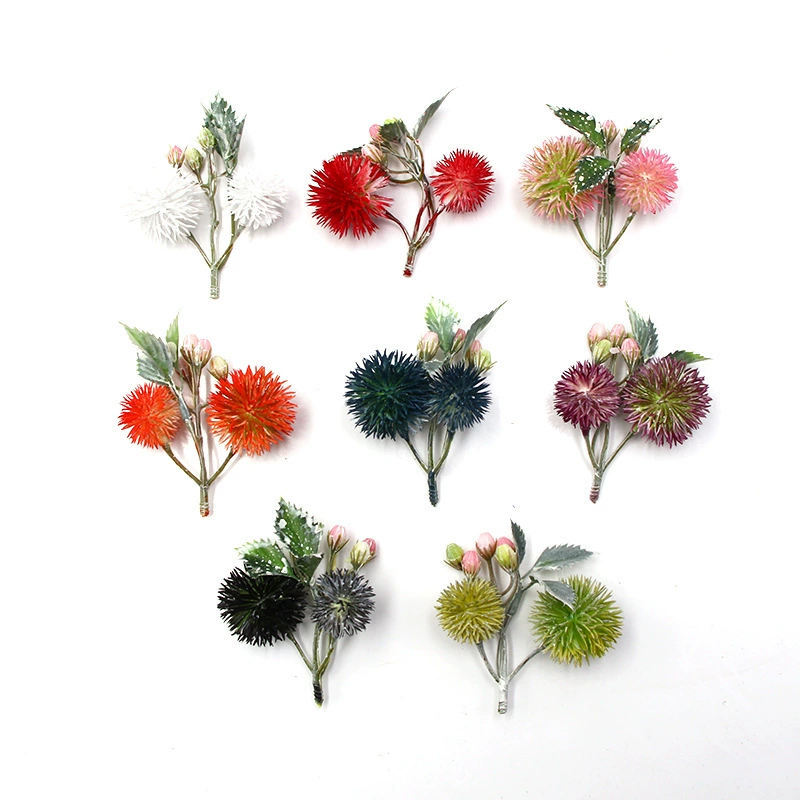 Моделирование шипов пластиковые цветы с листьями морских ежей шелковая ткань имитация цветочных сцен декоративные аксессуары DIY гирлянды