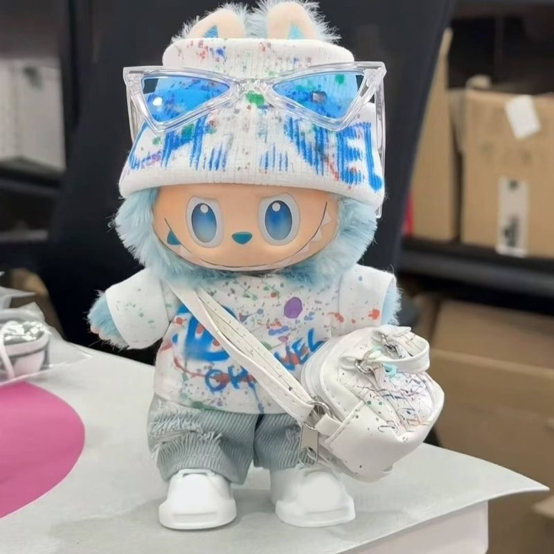 一二三代通穿labubu衣服涂鸦风潮牌套装娃衣站姿坐坐派对衣服|undefined