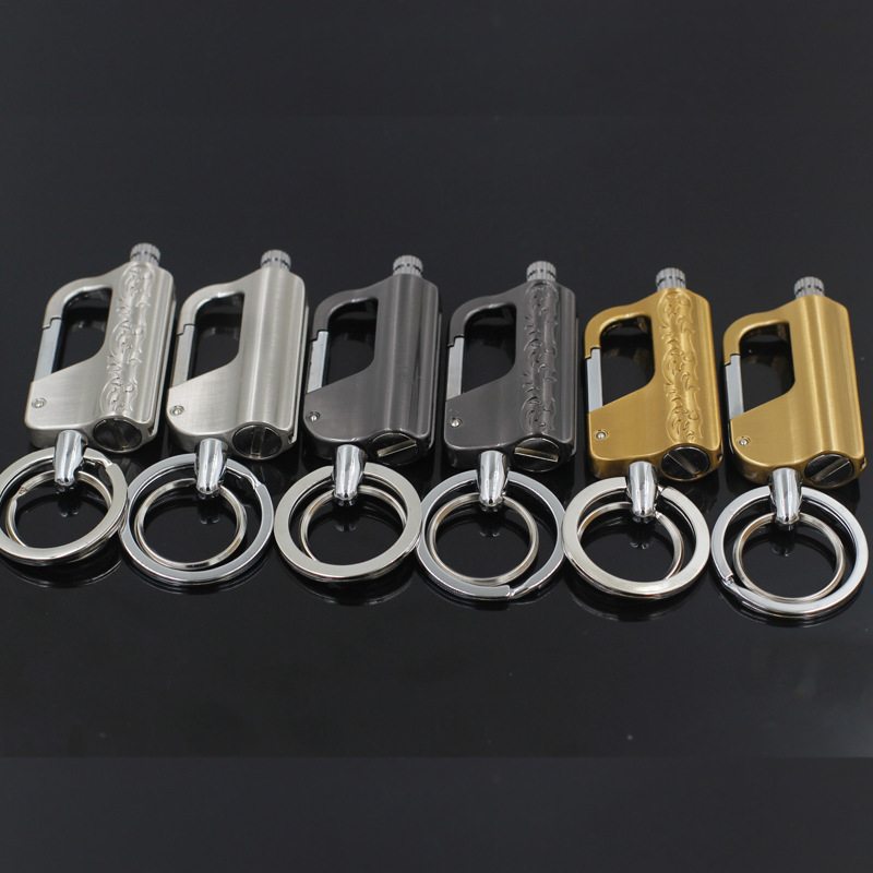 Baicheng Wanzi encendedor de queroseno de fósforos para hombres llavero creativo multifuncional al aire libre impermeable portátil transfronterizo al por mayor