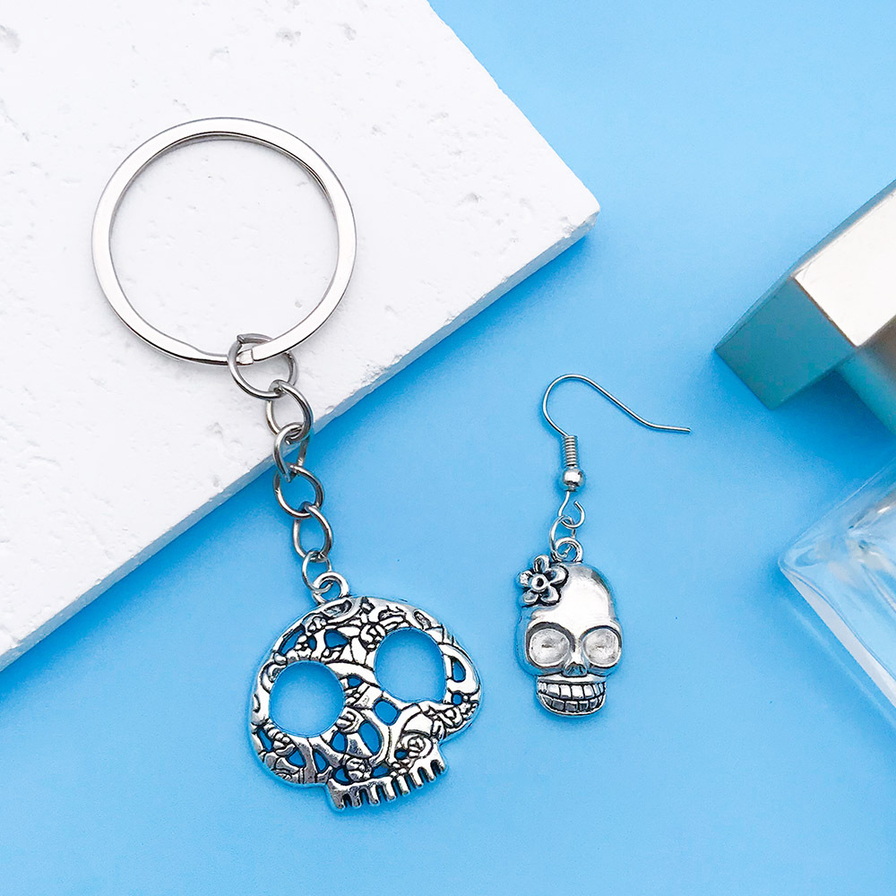 2g Weight Pendant Jewelry Making Type DIY Jewelry Accessories Classification 1 Piece Quantity Alloy Material Halloween Festival Skull Pattern Retro, Funny Style 1 Piece Alloy Skull Pendant DIY Jewelry Accessories 7