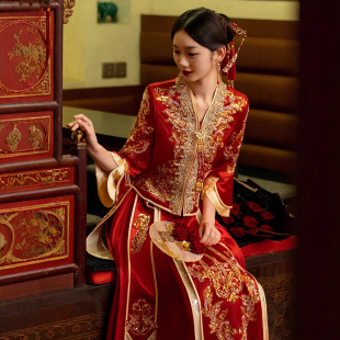 Xiuhe Bridal Clothes 2025 New Wedding Chinese Style Bride Xiuhe Clothes Toast Wedding Clothes Dress Out of the Pavilion Clothes Xiuhe