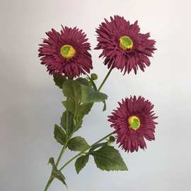 3头弗朗菊仿真花 跨境花材布景道具人造花婚庆家居装饰假花