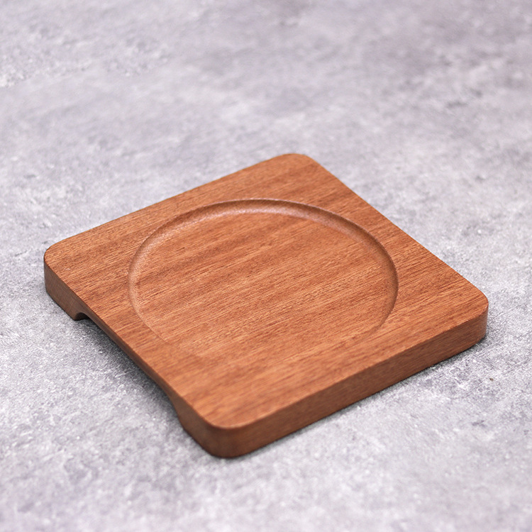 Udon sandalwood sabili mortero de madera base base bandeja de hierro a prueba de quemaduras placa de madera aislante almohadilla de madera soporte de tazón