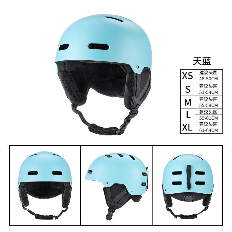 Nuevos niños adultos transfronterizos deportes al aire libre casco de esquí cubierta unisex con gafas con casco de esquí