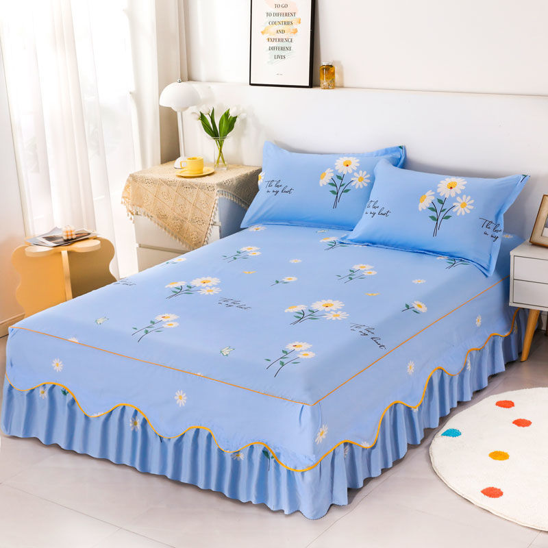 Anti-Slip Bed Skirt Single Piece New Korean Style Bedspread Simmons Protective Cover Bed Sheet Lace Bed Sheet Princess Style Bed Surround
