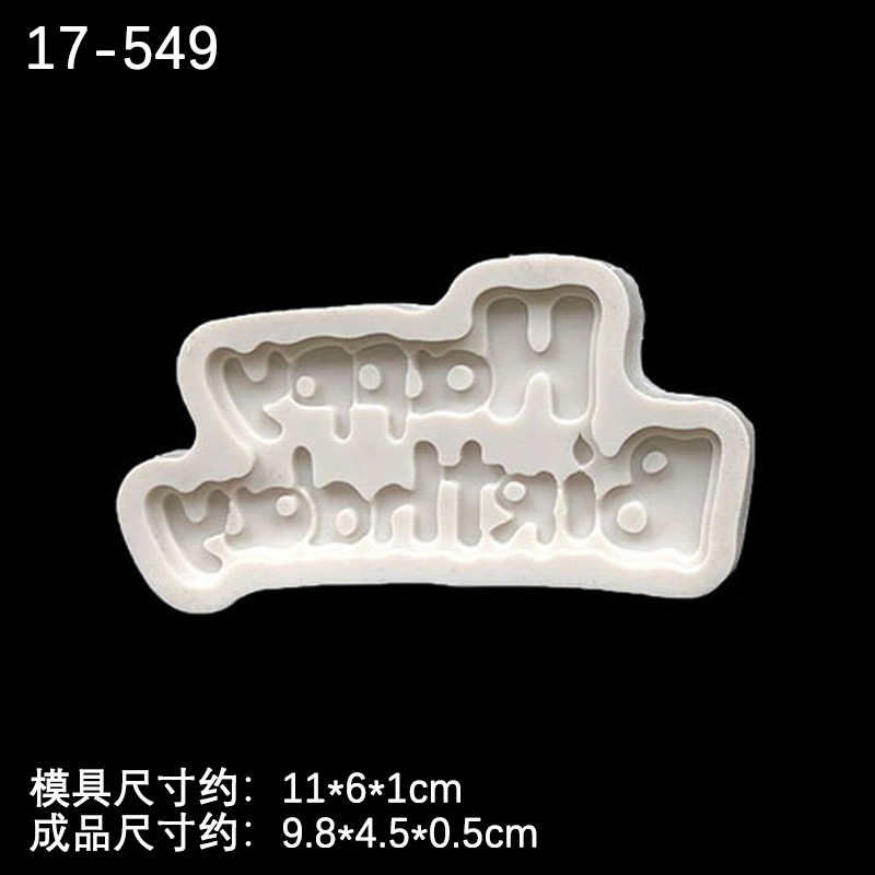 Feliz cumpleaños palabra inglesa tarjeta chocolate decoración Flip Cake