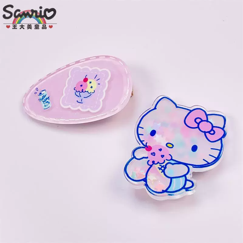Hello Kitty, японская декоративная заколка для волос, милые челки, детский зажим для волос