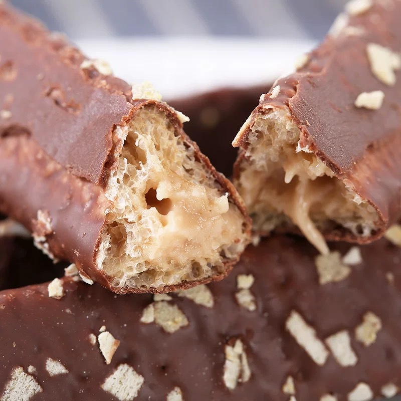 巧克力涂层米果膨化机 米果切断机 台湾米饼生产线 小食品膨化机