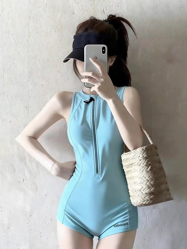 "Small Waist" one-piece boxer swimsuit for women, 2026 new model, specialized swimwear for swimming pools, professional racing training