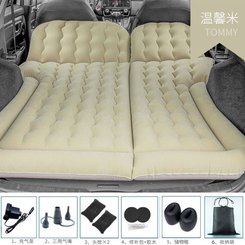 Vehicle-mounted inflatable bed – Erheyi Sedan 2-in-1 - universal-beige-storage-double-stool