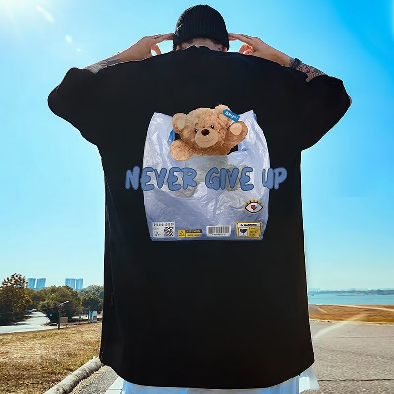 Trend fashionable spring T-shirt with a round collar