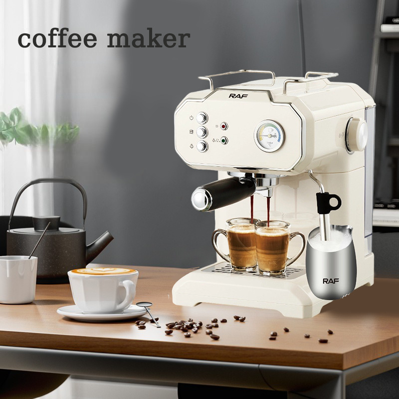 Cross-Border European Espresso Machine Semi-Automatic High-Pressure Steam Concentrated American Cappuccino Latte Coffee Machine Cross-Border European Espresso Machine Semi-Automatic High-Pressure Steam Concentrated American Cappuccino Latte Coffee Machine